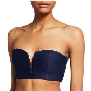 Onia Julie Ribbed Bandeau Bikini Top SZ Med NWT
